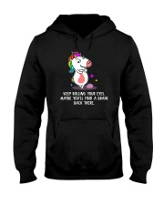 Unicorn Rolling eyes 1311 Hooded Sweatshirt front