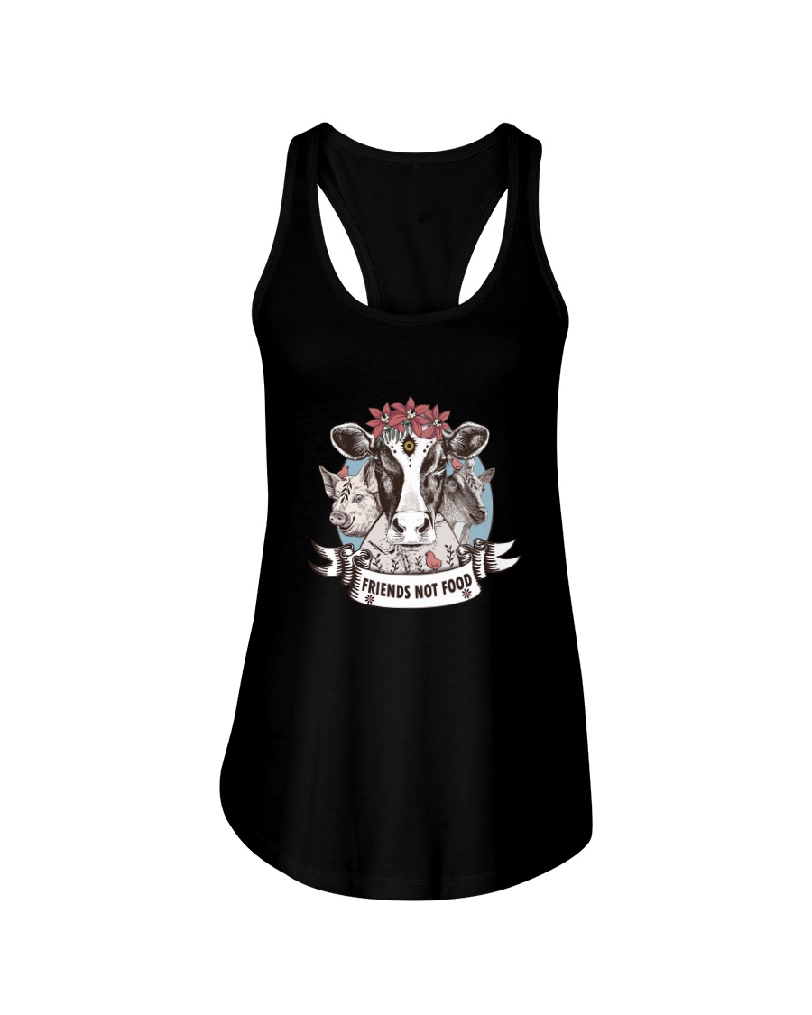Vegan - Friends not food Ladies Flowy Tank