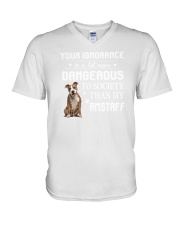 Amstaff - Your ignorance 2006P V-Neck T-Shirt thumbnail