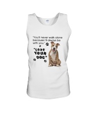 American Staffordshire Terrier With You Unisex Tank thumbnail