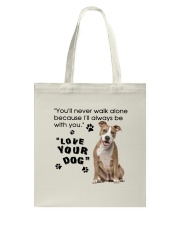 American Staffordshire Terrier With You Tote Bag thumbnail