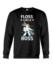 Unicorn Floss Boss Crewneck Sweatshirt thumbnail