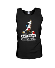 Unicorn anti social 1611 Unisex Tank thumbnail