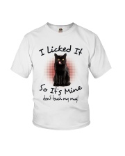 Black Cat Licked Youth T-Shirt thumbnail
