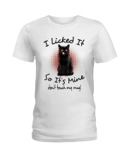 Black Cat Licked Ladies T-Shirt thumbnail