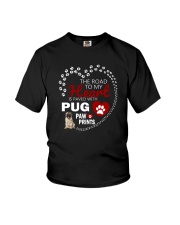 Pug Road To My Heart Youth T-Shirt thumbnail