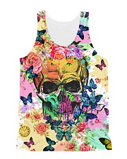 Skull Flowers 2806 All-over Unisex Tank front