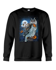 Owl and Butterfly Crewneck Sweatshirt thumbnail