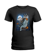 Owl and Butterfly Ladies T-Shirt thumbnail