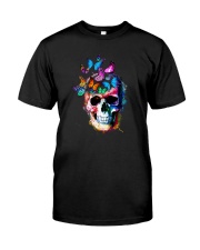 Skull Color Butterfly Classic T-Shirt front