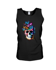 Skull Color Butterfly Unisex Tank thumbnail