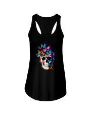 Skull Color Butterfly Ladies Flowy Tank thumbnail