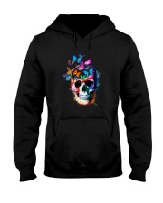 Skull Color Butterfly Hooded Sweatshirt thumbnail