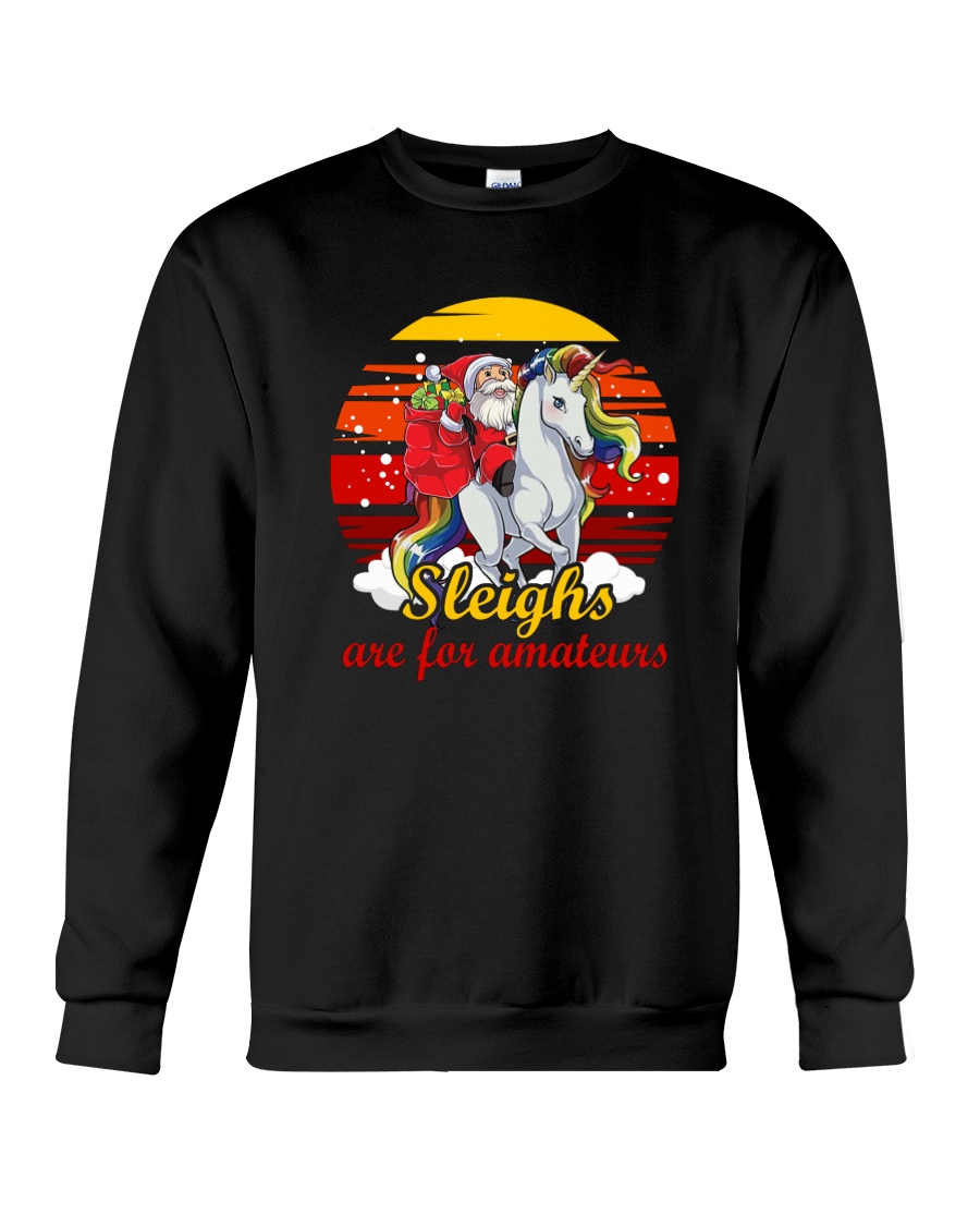 Santa And Unicorn Crewneck Sweatshirt