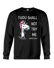 Unicorn Not Try Me Crewneck Sweatshirt thumbnail
