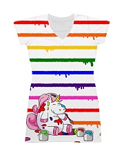 Unicorn draws rainbow All-over Dress thumbnail