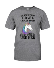 Unicorn Crazy Mom 140319 Classic T-Shirt front