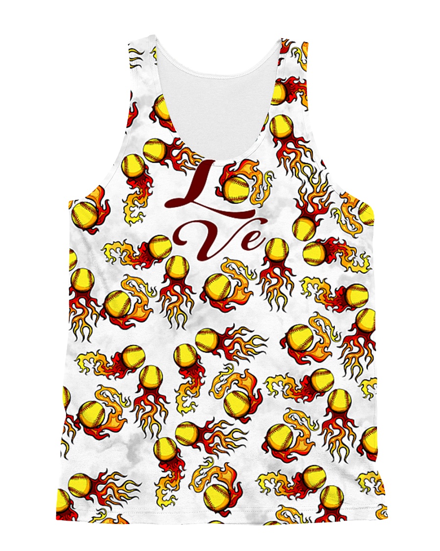 Softball Love 1606 All-over Unisex Tank