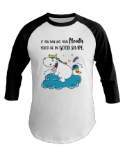 Unicorn good shape 2111 Baseball Tee front