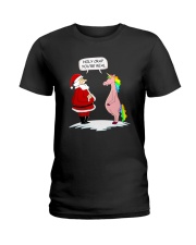 Unicorn Santa 2709 Ladies T-Shirt thumbnail
