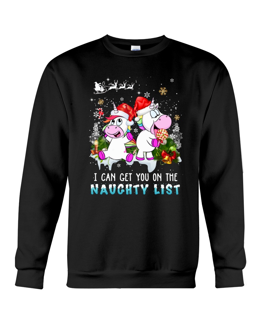 Unicorn naughty list 0609 Crewneck Sweatshirt