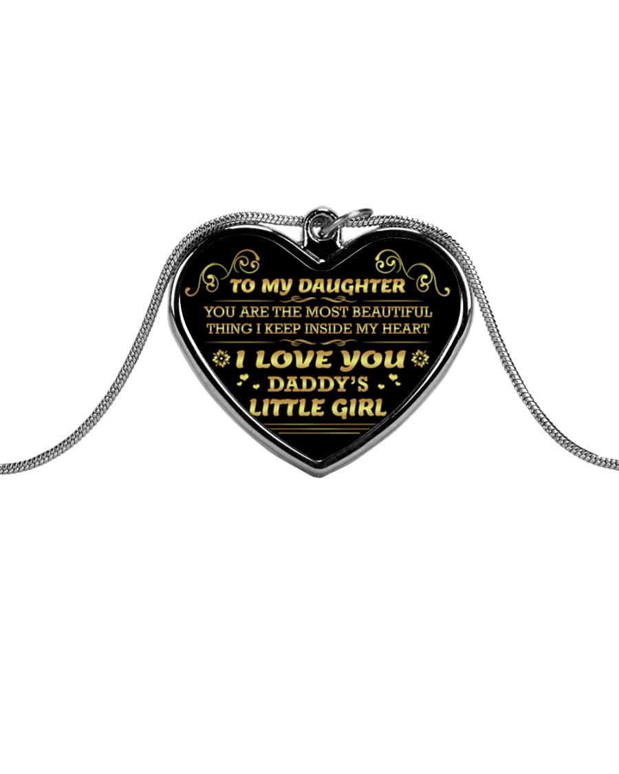 Daddys little girl 2106L Metallic Heart Necklace