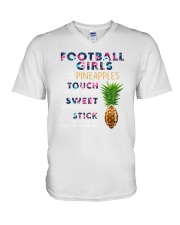 Football girl V-Neck T-Shirt thumbnail
