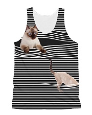 Siamese Cat Striped All-over Unisex Tank front