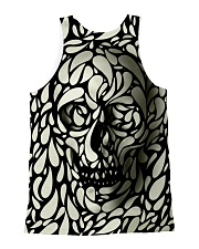 Skull face disappears All-over Unisex Tank back