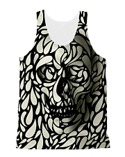 Skull face disappears All-over Unisex Tank front