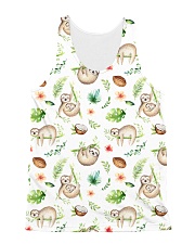 Sloth Coconut All-over Unisex Tank front