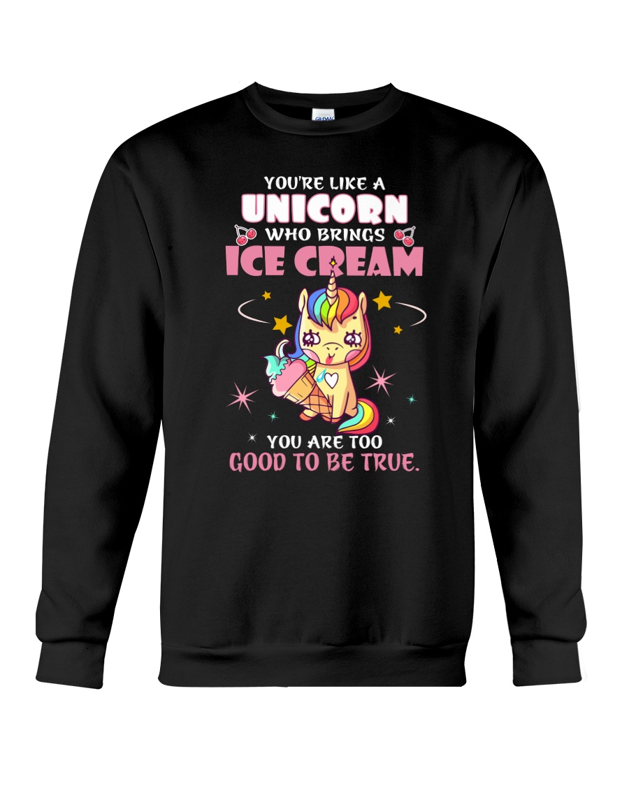 Unicorn and ice cream Crewneck Sweatshirt