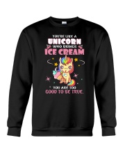 Unicorn and ice cream Crewneck Sweatshirt front