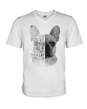 French bulldog - A friend is someone 2006L V-Neck T-Shirt thumbnail