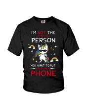 Unicorn Speaker Phone 1506 Youth T-Shirt thumbnail