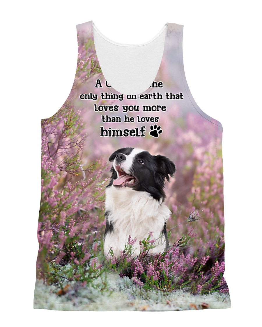 Border Collie - Love you than himself 1806P All-over Unisex Tank