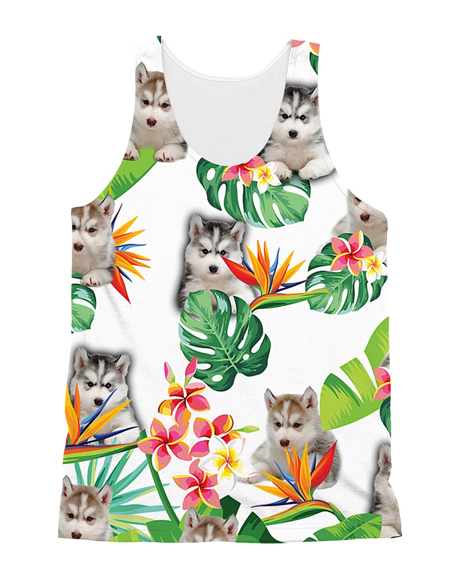 Siberian Husky Tropical 1406 All-over Unisex Tank