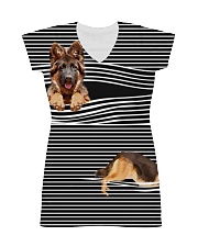 German Shepherd Striped All-over Dress thumbnail