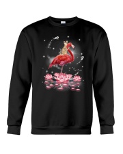 Cat Ride Flamingo Crewneck Sweatshirt thumbnail