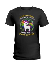 Unicorn stupid Ladies T-Shirt thumbnail