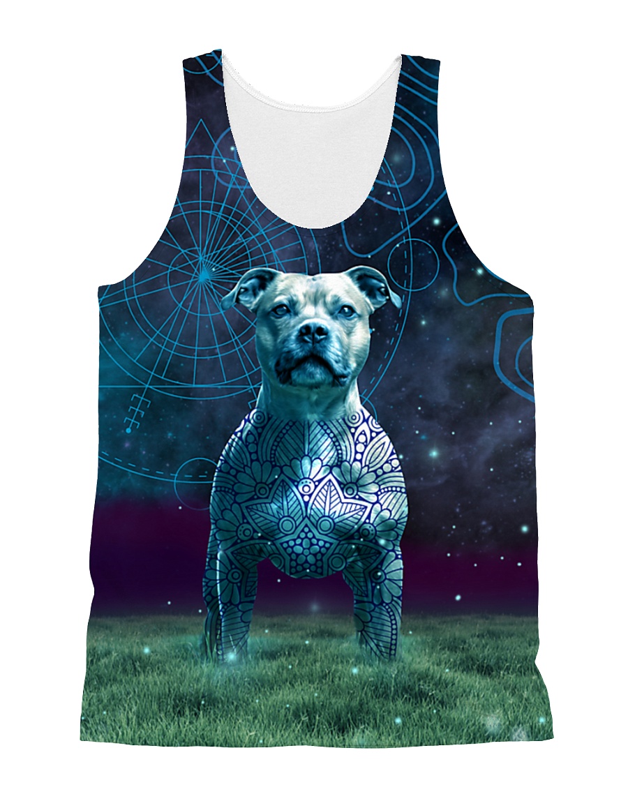 Staffy in the magic world 1806D All-over Unisex Tank