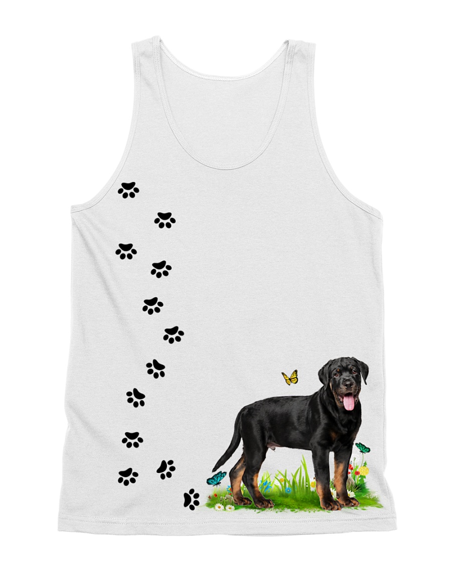 Rottweiler Pawprints All-over Unisex Tank