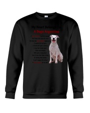 Dogo Argentino - My heart belongs to 1406L Crewneck Sweatshirt thumbnail