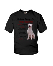 Dogo Argentino - My heart belongs to 1406L Youth T-Shirt thumbnail