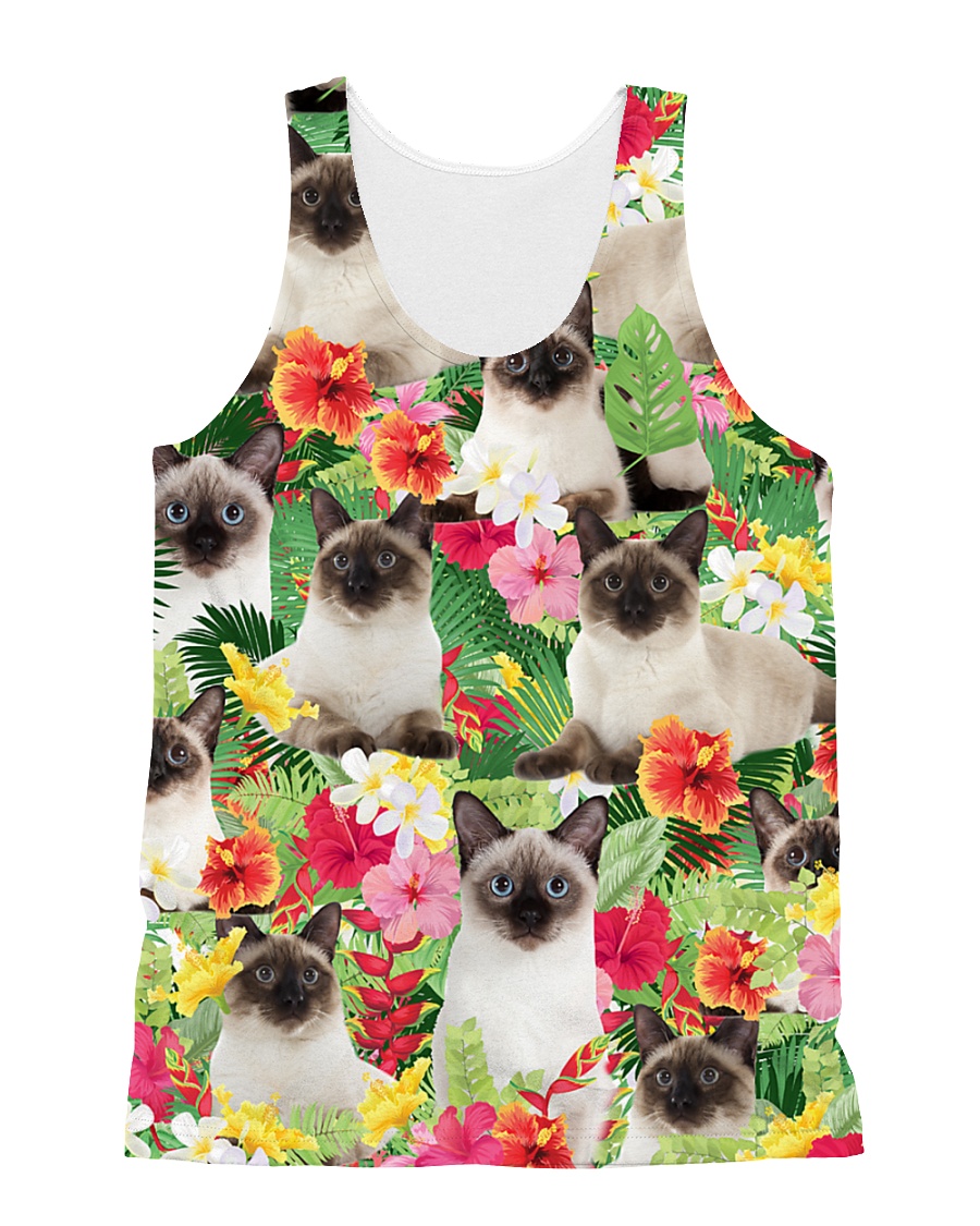 Cat Flower 1406 All-over Unisex Tank