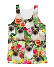 Cat Flower 1406 All-over Unisex Tank front