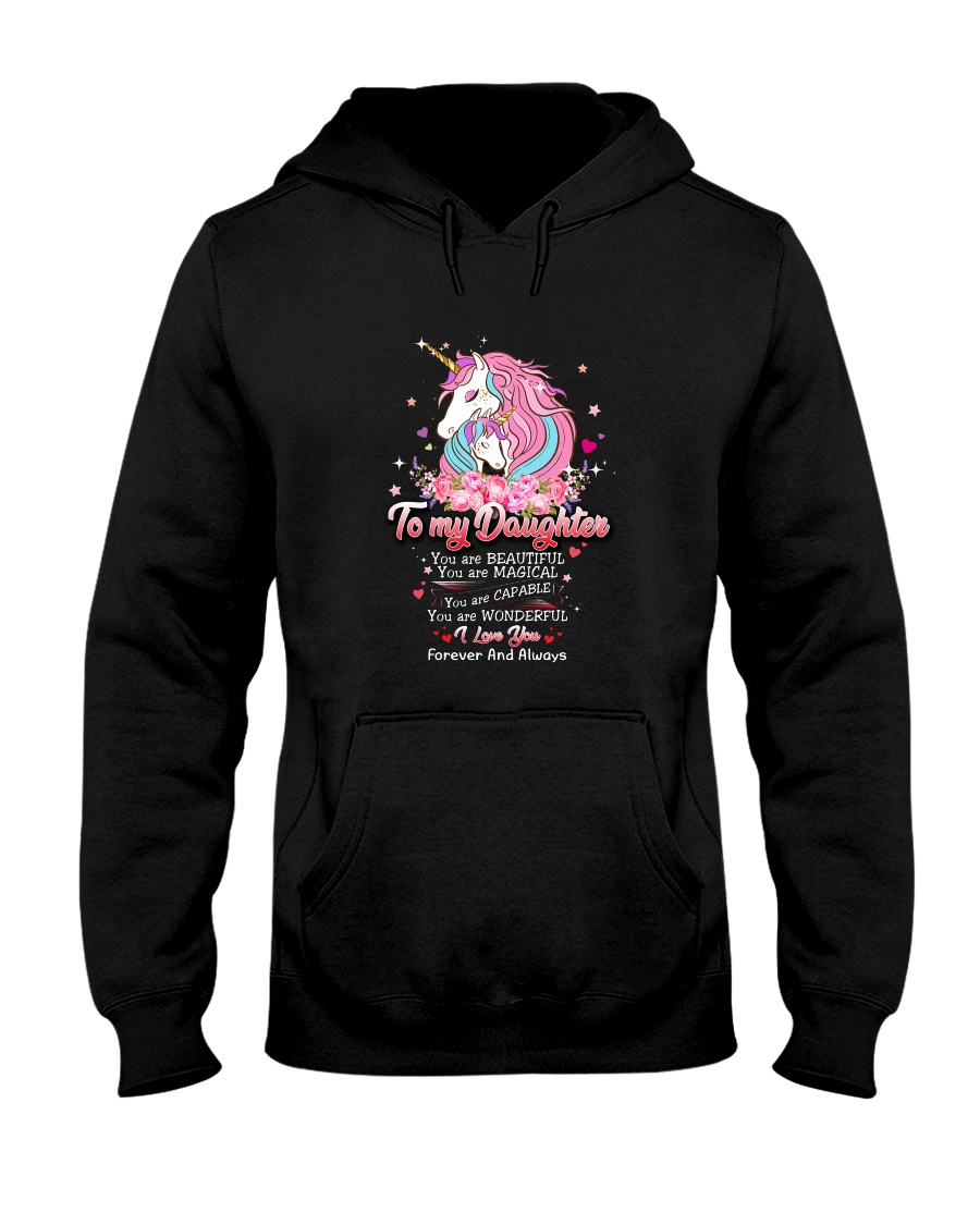 Unicorn To My Daughter 1810 Hooded Sweatshirt
