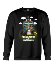 Dachshund Peace Woof Happiness Crewneck Sweatshirt thumbnail