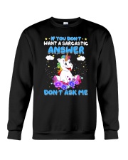 Apollo Unicorn Dont Ask Me Crewneck Sweatshirt thumbnail