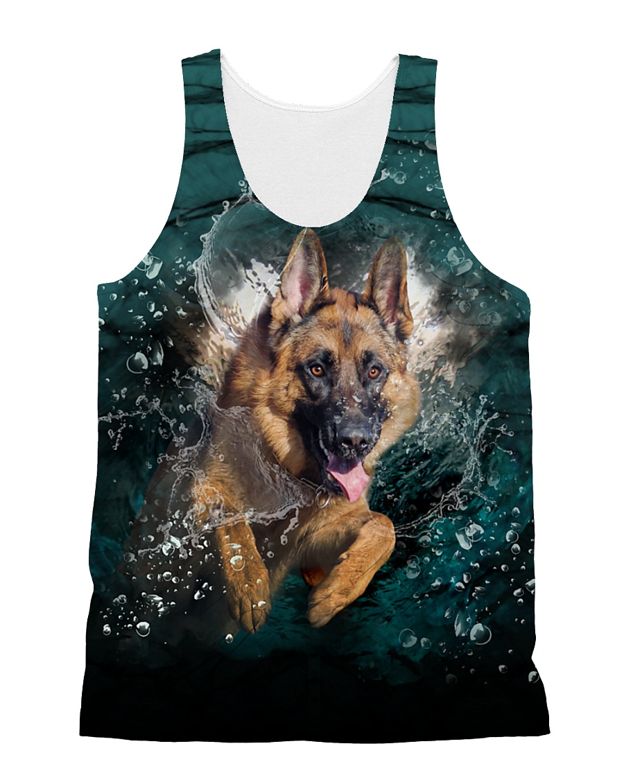 German Shepherd Underwater 1406 All-over Unisex Tank